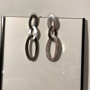 Costume silver chain earrings